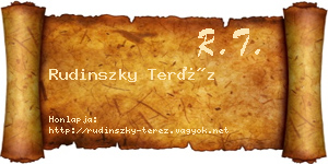 Rudinszky Teréz névjegykártya